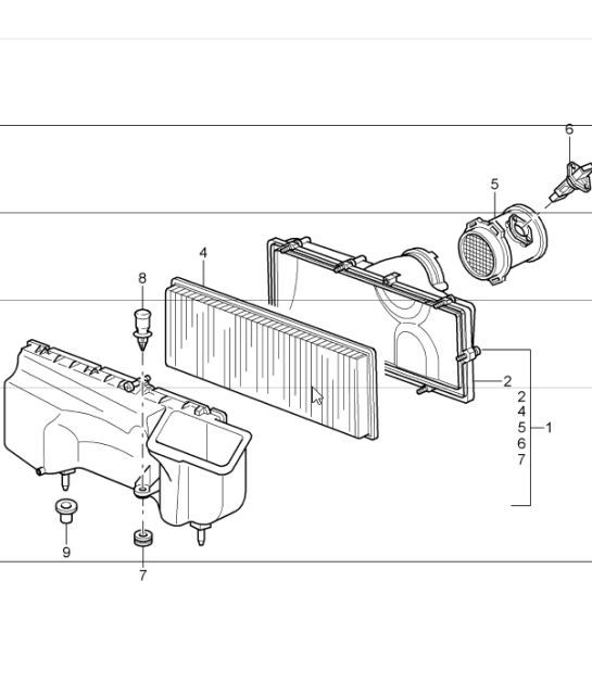 Diagram 106-00 Porsche 997 (911) MK1 2005-2008 Engine