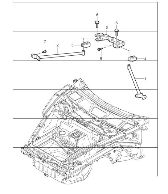 Diagram 801-15 Porsche 997 (911) MK1 2005-2008 Body