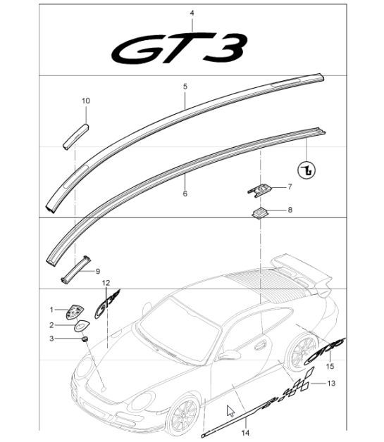 Diagram 810-02 Porsche 997 (911) MK1 2005-2008 Body