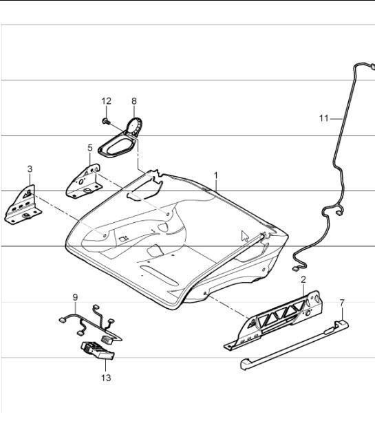 Diagram 817-98 Porsche 997 (911) MK1 2005-2008 Body