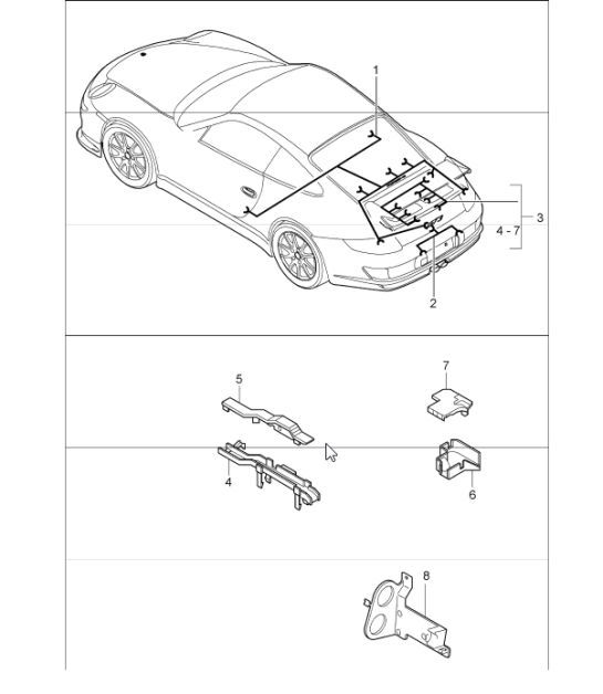 Diagram 902-20 Porsche 997 (911) MK1 2005-2008 Electrical equipment