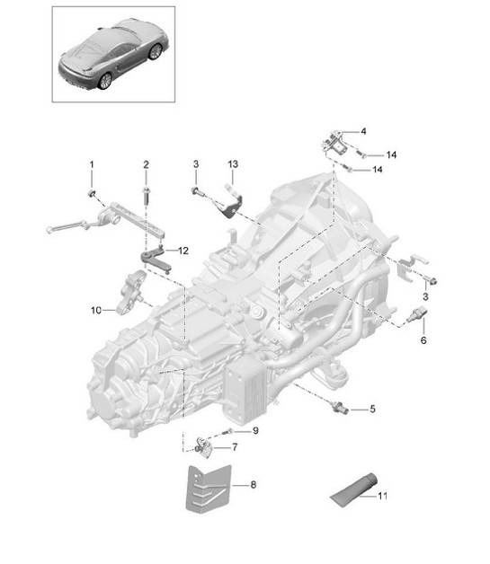 Diagram 302-010 Porsche Cayman 987C/981C (2005-2016) Transmission