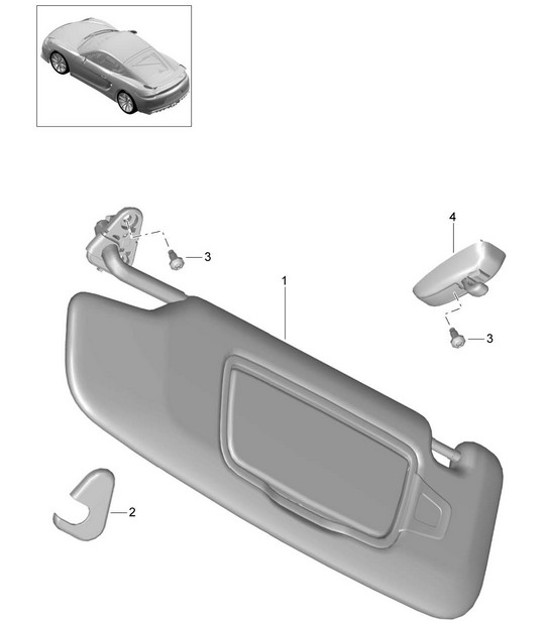 Diagram 807-069 Porsche Cayman 987C/981C (2005-2016) Body